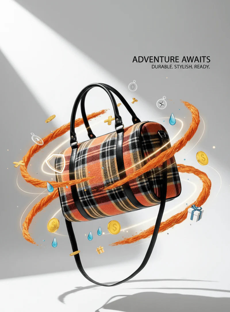 Autumn Plaid Fabric Handbag